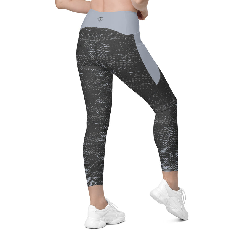 Life League Gear - Women's Leggings with Pockets - "ADAPT" STEALTH GREY / COOL GREY