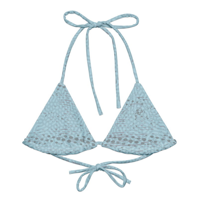 Women's ADAPT - String Bikini Top - Keys Blue | Shark Grey