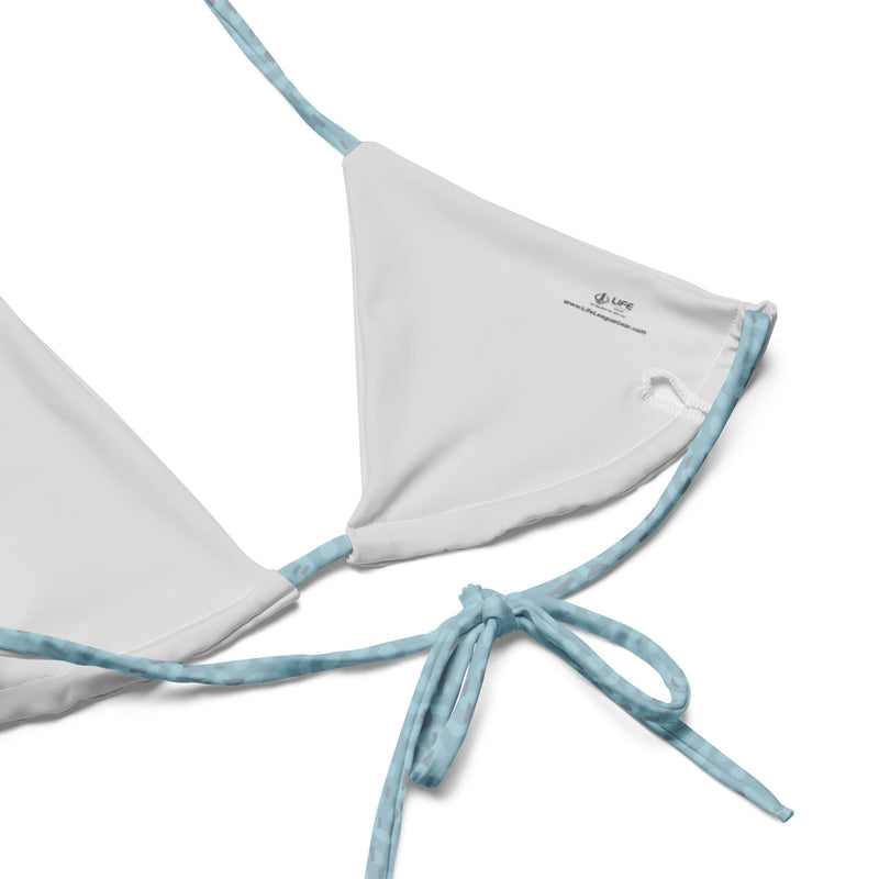 Women's ADAPT - String Bikini Top - Keys Blue | Shark Grey