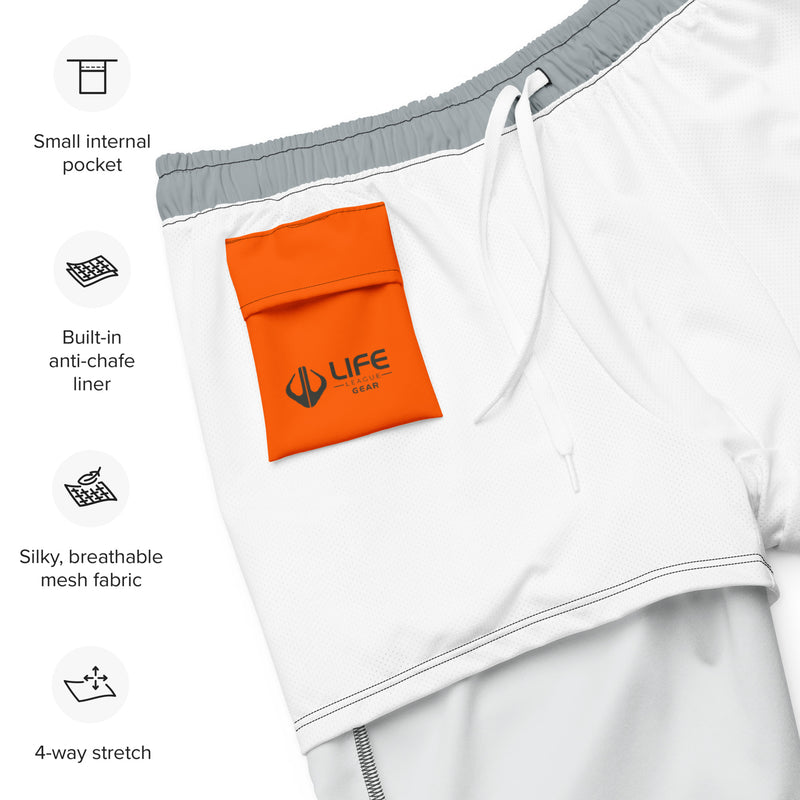 Life League Gear - Men's "ADAPT" Swim/Gym Hybrid Shorts (MAKO GREY)
