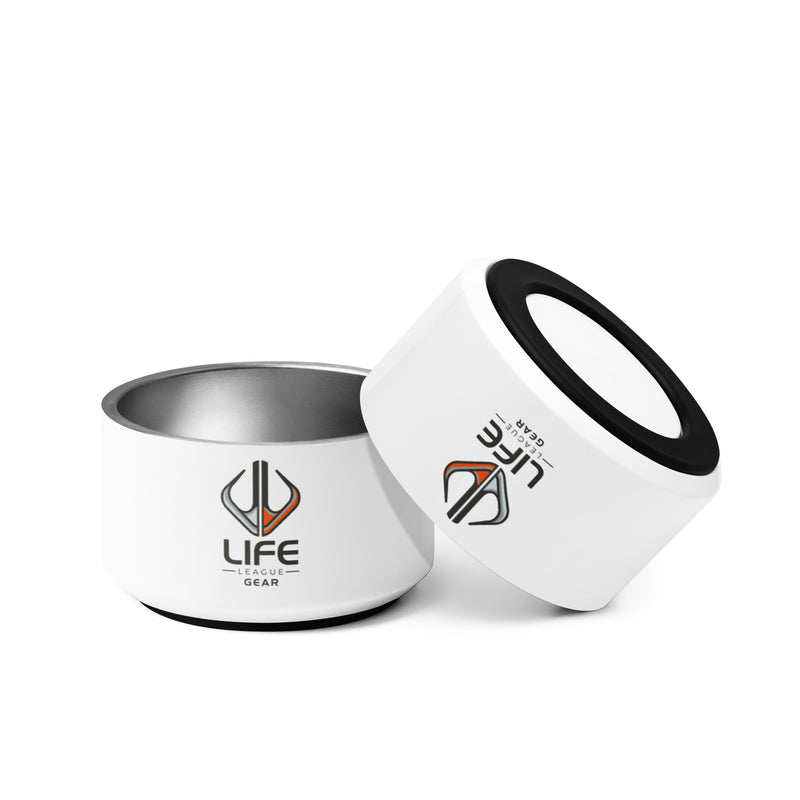 "Life League Gear" Stainless Steel Pet Bowl with Rubber Base