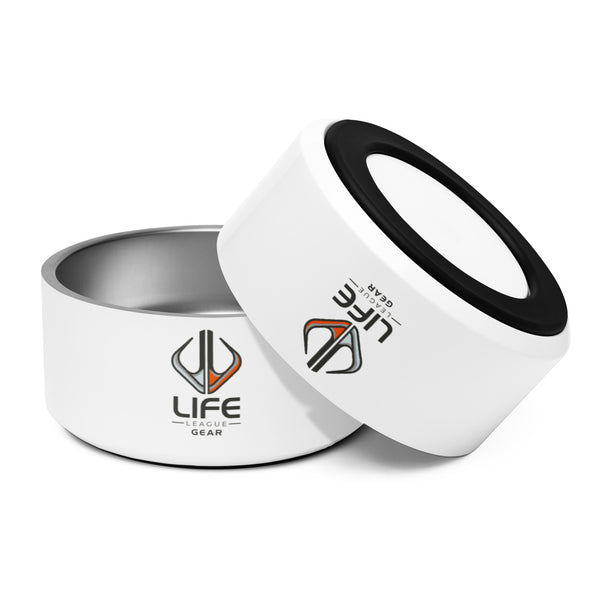 "Life League Gear" Stainless Steel Pet Bowl with Rubber Base