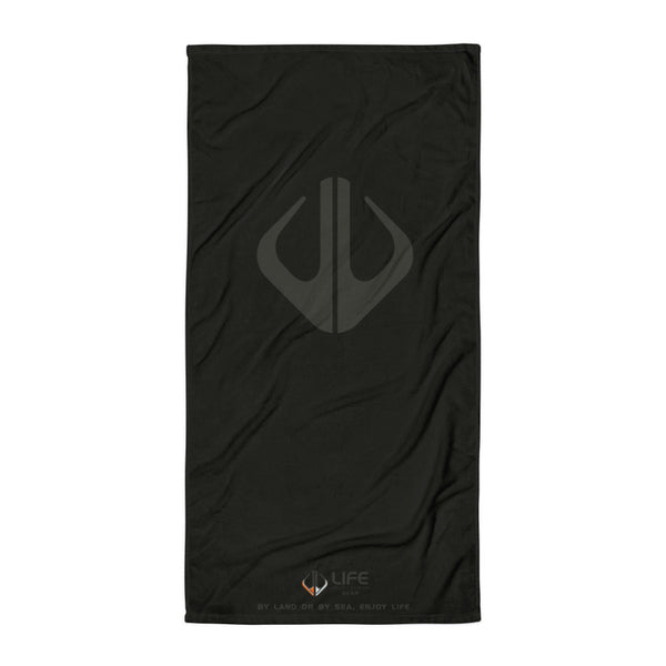 Life League Gear Towel - By Land or By Sea, Enjoy Life. (Stealth Black)