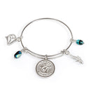 Shark Bracelet, Reef Shark Bangle Bracelet, Shark Charm Bracelet, Adjustable Bracelet for Women, Bangle Bracelet with Shark Charms