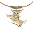 Manta Ray Necklace Antique Bronze- Stingray Jewelry, Manta Ray Pendant, Scuba Diving Jewelry, Ocean Inspired Bronze Jewelry