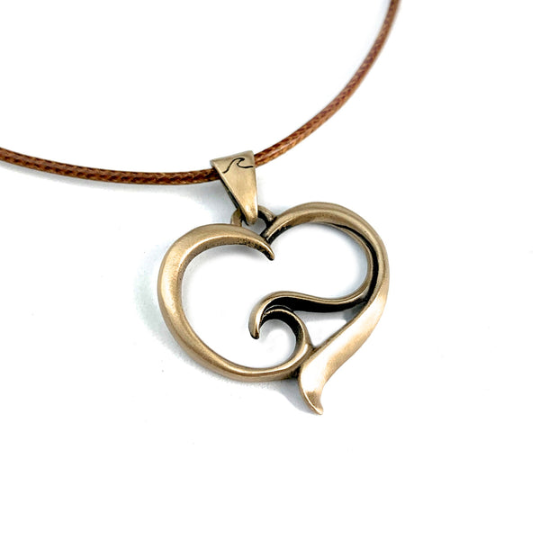 Ocean Wave Necklace for Women - Heart of The Ocean Pendant, Ocean Lover Gifts, Sea Life Jewelry, Heart with Wave Necklace
