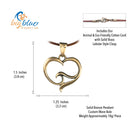 Ocean Wave Necklace for Women - Heart of The Ocean Pendant, Ocean Lover Gifts, Sea Life Jewelry, Heart with Wave Necklace