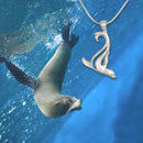 Sea Lion Necklace for Women Sterling Silver- Sea Lion Pendant, Sea Lion Charms, Beachy Necklaces, Sea Life Pendant Necklace, Sea Lion Gifts