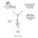 Reef Shark Necklace for Men and Women- Grey Reef Shark Charm Pendant, Gifts for Shark Lovers, Realistic Grey Reef Shark Charm, Sea Life Jewelry