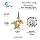 Bronze Turtle Drop Earrings for Women, Bronze Turtle Dangle Earrings, Honu Turtle Earrings for Women, Boho Jewelry, Bronze Jewelry