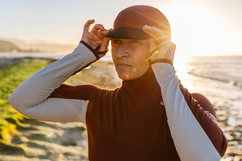 Hooded Surf Rashguard - Maroon