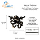 Octopus Necklace for Women and Men- Octopus Necklace Hematite, Black Octopus Jewelry, Gifts for Octopus Lovers, Sea Life Jewelry, Octopus Charm