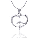Ocean Wave Necklace Sterling Silver- Heart of the Ocean Pendant, Ocean Lover Gifts, Sea Life Jewelry