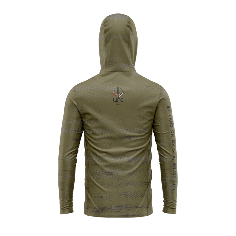 FULLY ADAPT - Long Sleeve UV Fishing Shirt with Hood and Mask
