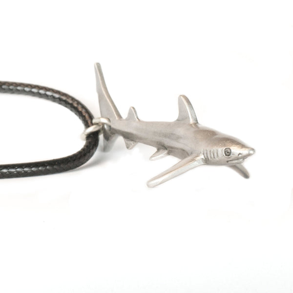 Blue Shark Necklace, Joe Romeiro Shark Necklace- Shark Gifts for Women and Men, Shark Charm, Gifts for Shark Lovers, Sea Life Jewelry, Shark Pendant