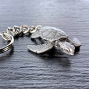 Turtle Keychain for Men and Women- Sea Turtle Key Fob, Gift for Turtle Lovers, Cute Turtle Keyring, Sea Life Key Chain, Scuba Gifts