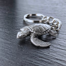 Turtle Keychain for Men and Women- Sea Turtle Key Fob, Gift for Turtle Lovers, Cute Turtle Keyring, Sea Life Key Chain, Scuba Gifts