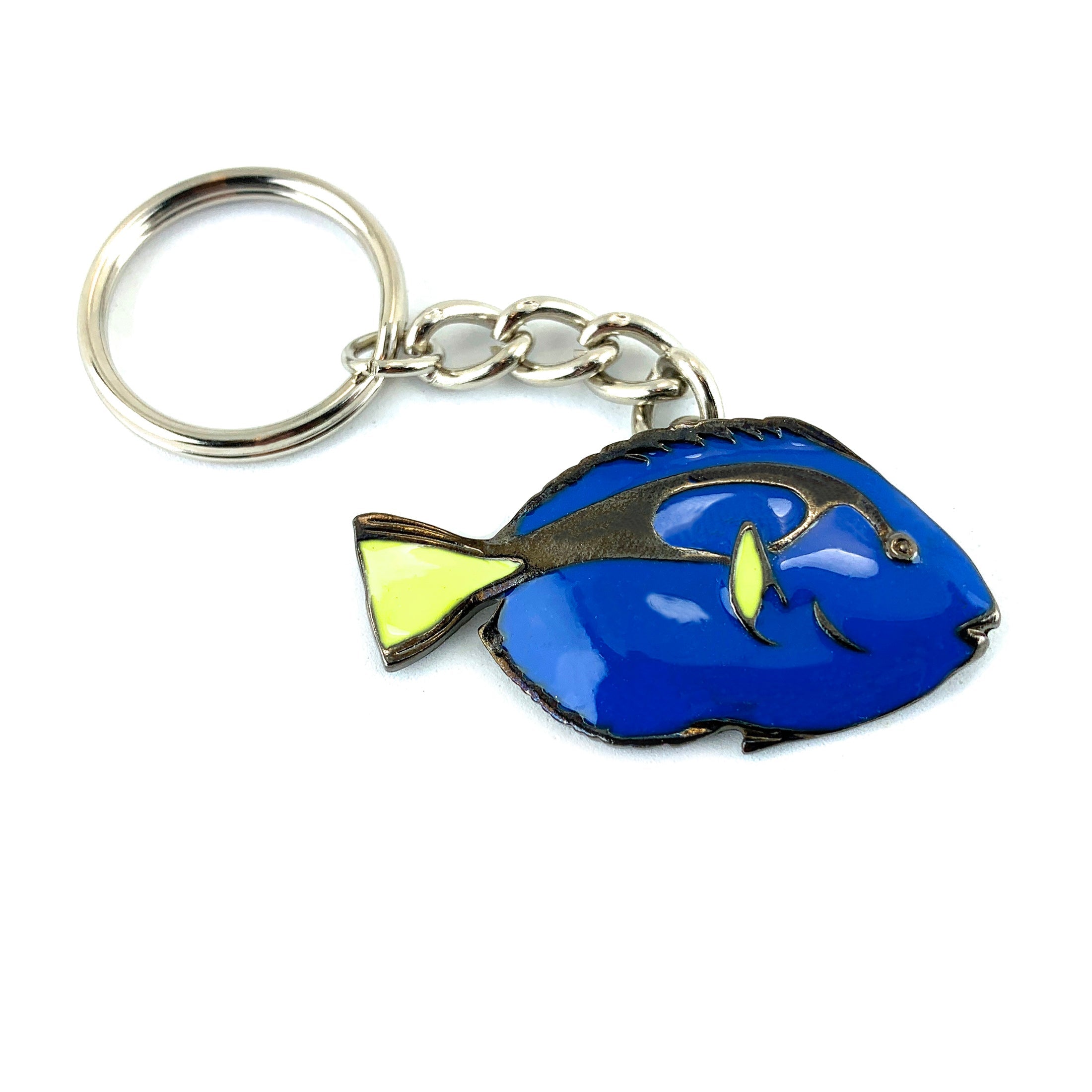 Blue Tang Keychain for Women and Teens-Key Chain Gifts, Blue Tang Key