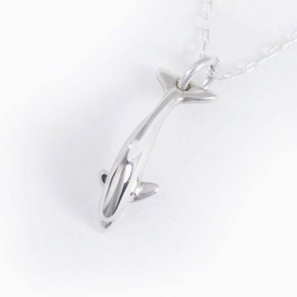 Dolphin Pendant with a Sterling Necklace, Ocean Theme Miniature Realistic Sea Life Dolphin Necklace Sterling
