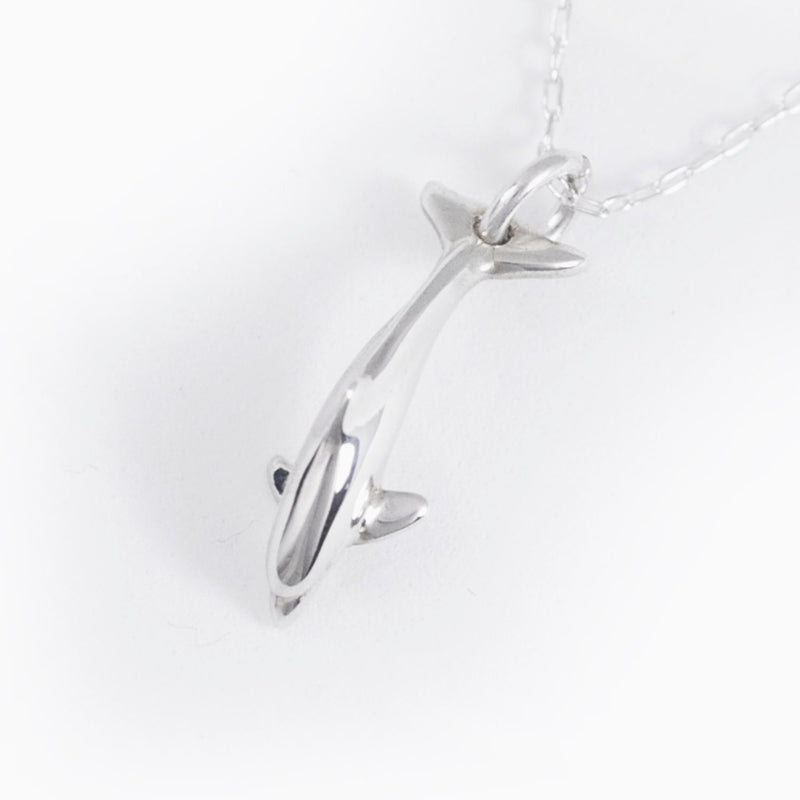 Dolphin Pendant with a Sterling Necklace, Ocean Theme Miniature Realistic Sea Life Dolphin Necklace Sterling