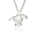 Turtle Necklace Sterling Silver Miniature Pendant- Turtle Gifts for Women, Honu Turtle Necklace, Ocean Theme Gifts for Turtle Lovers, Sea Life Jewelry