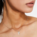 Cave Diver Line Arrow Necklace Sterling Silver with Sterling Chain, Gifts for Scuba Divers