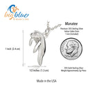Manatee Necklaces for Women Sterling Silver, Small Manatee Necklace for Girls, Manatee Gifts