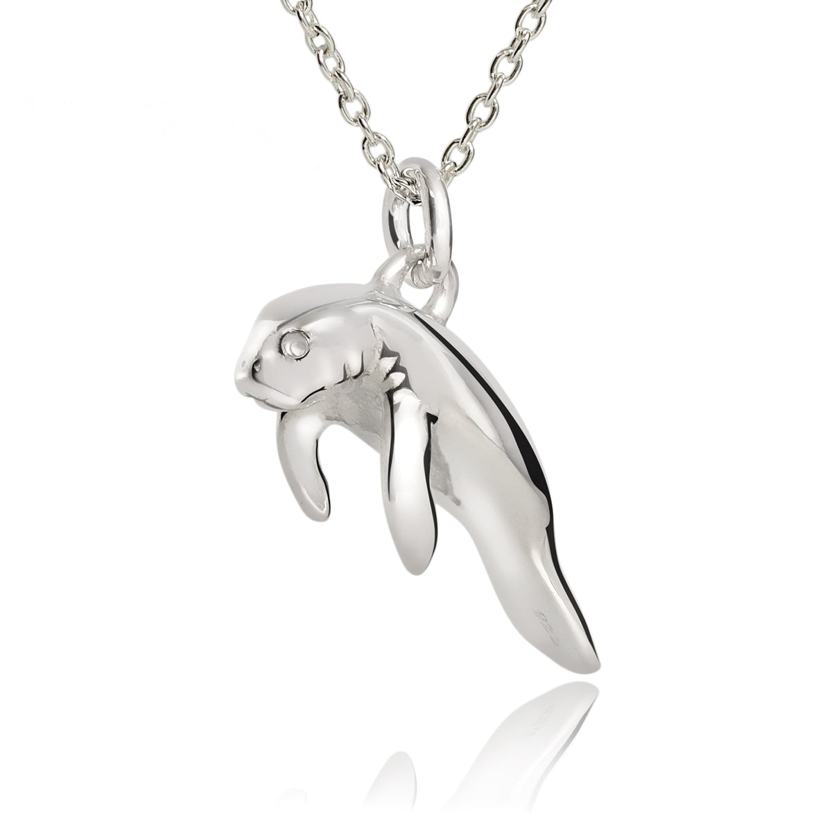 Guy Harvey Manatee ネックレス - スターリングシルバーとガラス質エナメル Game Fish Necklaces by Guy Harvey