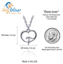 Ocean Wave Necklace Sterling Silver- Heart of the Ocean Pendant, Ocean Lover Gifts, Sea Life Jewelry