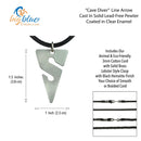 Cave Diving Pewter Pendant Necklace- Line Arrow Charm | Cave Diver Line Marker For Men and Women | Gifts For Divers