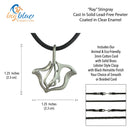 Stingray Necklace Pendant- Stingray Gift for Women and Men, Stingray Necklace, Gifts for Divers , Sea Life Jewelry, Stingray Charm