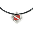 Dolphins Necklace with Dive Flag- Dolphin Necklace for Scuba Divers, Gifts for Scuba Divers