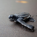 Leatherback Turtle Pin, Hatchling Sea Life  Lead Free Pewter Pin