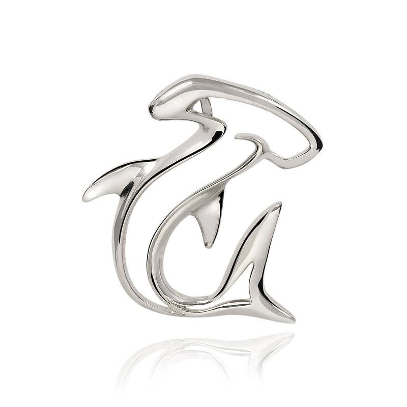 Shark Necklace for Men and Women-Sterling Silver Hammerhead Shark Pendant for Women, Shark Charm 925, Shark Jewelry for Women, Gifts for Shark Lovers