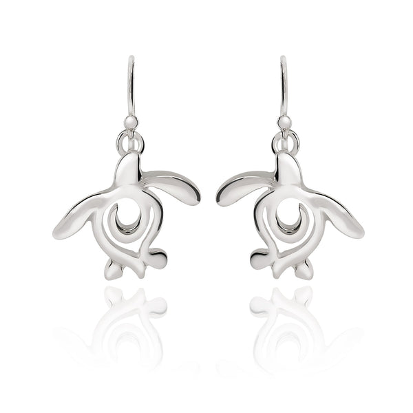 Sea Turtle Earrings Sterling Silver- Turtle Gifts for Women, Honu Turtle Drop Earrings, Gifts for Turtle Lovers, Sea Life Jewelry