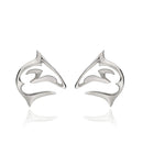 Shark Earrings Sterling Silver- Shark Post Earrings, Sterling Silver Shark Stud Earrings, Gifts for Shark Lovers, Shark Charm Earrings