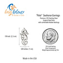 Seahorse Earrings Sterling Silver- Seahorse Post Earrings, Seahorse Stud Earrings, Seahorse Jewelry, Seahorse Gift
