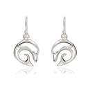 Dolphin Drop Earrings for Women Sterling Silver- Dolphin Dangle Earrings for Women, Dolphin Charm Earrings, Dolphin Dangle Earrings Sterling Silver