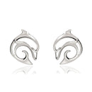 Dolphin Post Earrings Sterling Silver- Dolphin Stud Earrings for Women, Dolphin Charm Earrings, Dolphin Stud Earrings Sterling Silver