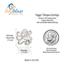 Octopus Earrings Sterling Silver- Octopus Post Earrings, Octopus Earrings, Gifts for Octopus Lovers, Octopus Gifts, Sea Life Earrings