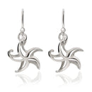 Starfish Drop Earrings Sterling Silver- Small Sea Star Earrings, Small Starfish Dangle Earring Charms, Sea Star Jewelry Sterling Silver