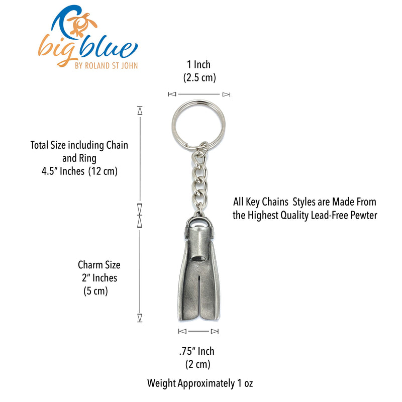 Dive Fin Keychain for Men and Women- Scuba Keychain, Dive Flipper Key Ring, Gifts for Scuba Divers, Scuba Diving Key Fob, Dive Fin Lanyard