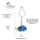 Blue Tang Keychain for Women and Teens-Key Chain Gifts, Blue Tang Key Ring, Blue Tang Charm, Gift for Ocean Lover, Pewter Keychain