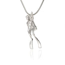 Women Scuba Diver Sterling Silver Necklace Pendant for Women