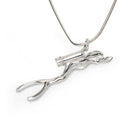 Women Scuba Diver Sterling Silver Necklace Pendant for Women