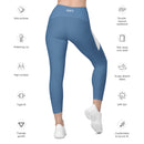 Life League Gear - Women's Leggings with Pockets - Blue Coral