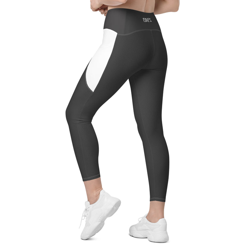 Life League Gear  - Women's Leggings with Pockets - Rock Lobster Grey