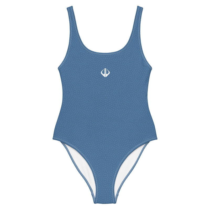 Life League Gear - "Blue Coral" - Women's One Piece (Blue Coral Pattern, White Trim)