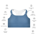Life League Gear - "Blue Coral" - (White Trim) Women's Padded Sports Bra / Dive Top
