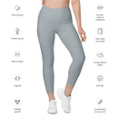 Life League Gear - Women's "ADAPT" Leggings with Pockets -  SOLID MAKO GREY